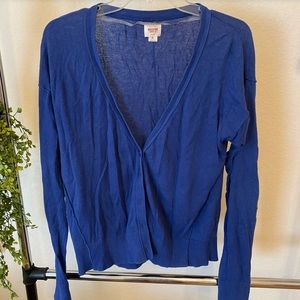 Navy cardigan sweater